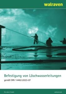 Whitepaper Cover "Befestigung von Löschwasserleitungen gemäß DIN 14462:2023-07"